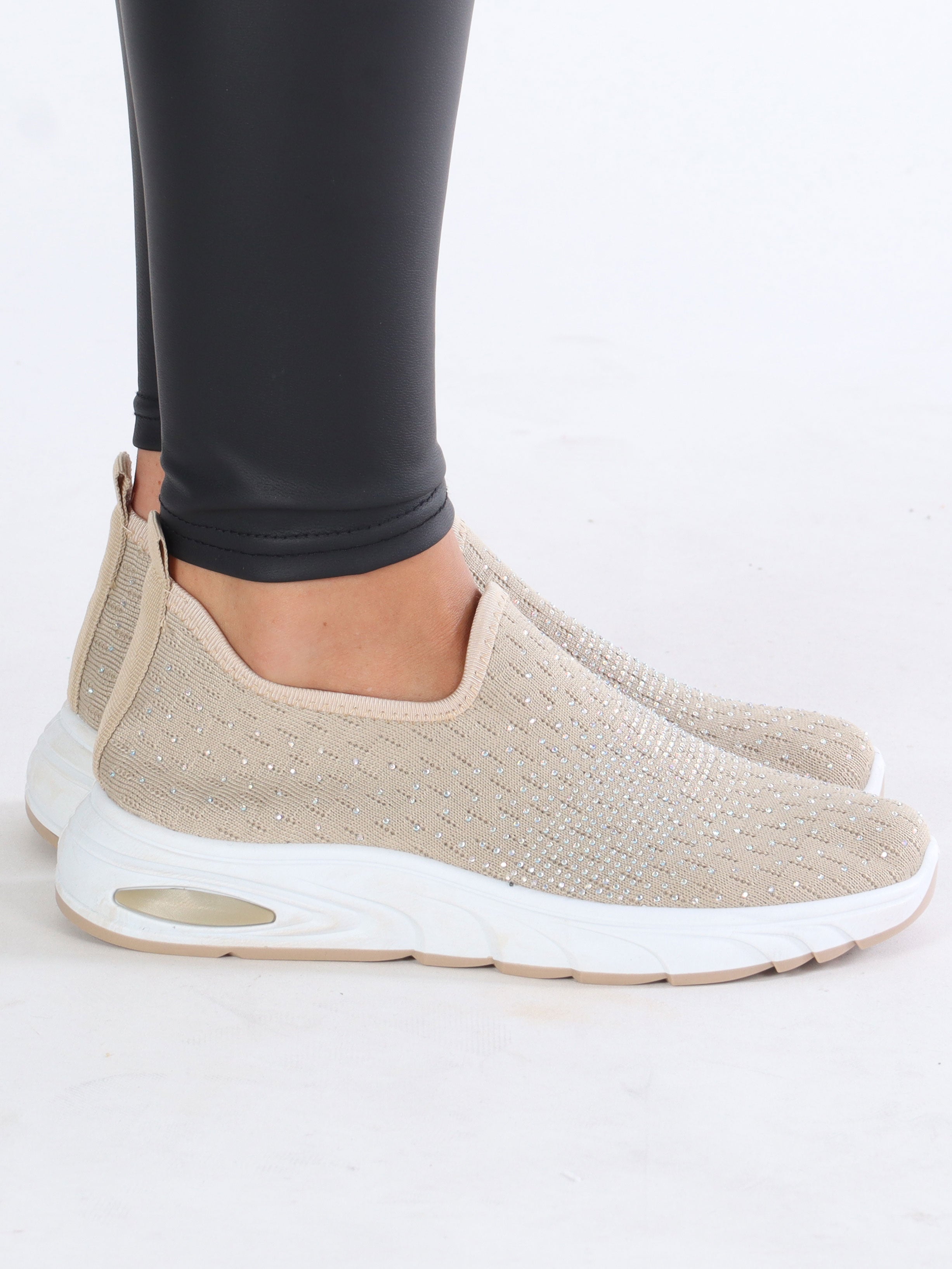 Emina - Sock sneakers med små stenar